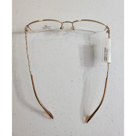 Catherine Deneuve Lunette Rose Gold Tone Frame Women's Eyeglasses Tester - Picture 5 of 8